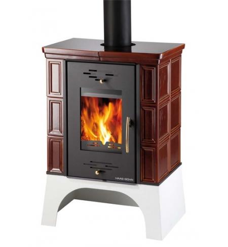 Kachlová kamna HAAS SOHN EBOLI černá, hnědá kachle
