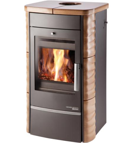 Kachlová kamna ALYTUS II s výměníkem antracit, kachle havana