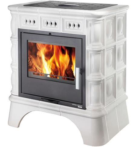 HAAS SOHN  kachlová kamna MATERA kachlový sokl+kachlový obklad slonová kost