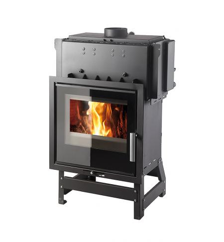 Krbová vložka HAAS SOHN VESUVIO II/12/2S s výměníkem, černá/potisk skla