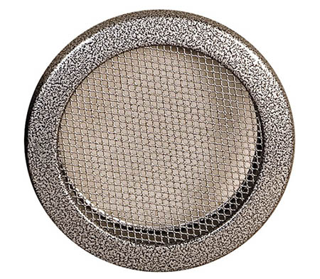 Krbová mřížka kulatá 160mm staré stříbro