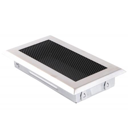 Krbová mřížka 10x20cm broušený chrom