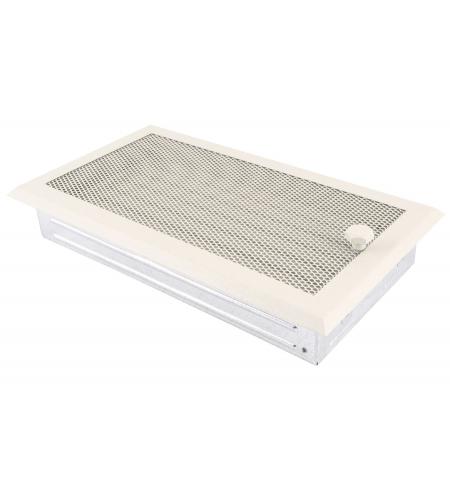 Krbová mřížka 16x32cm s žaluzií krémový brokát