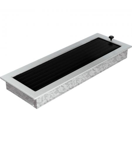 KRATKI mřížka 17x49 cm  broušený nerez s žaluzií