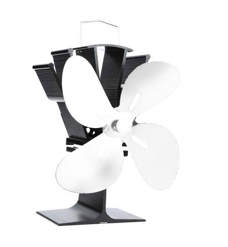 Ventilátor na kamna FLAMINGO čtyřlopatkový, stříbrný