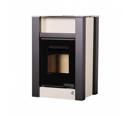 Krbová kamna HS Flamingo AQUAFLAM VARIO  LEND 11/7kW krémová, elektronická regulace