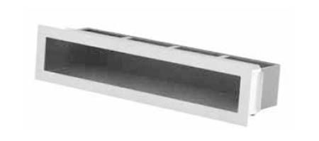 Ventilační otvory s montážním rámem – rovné 450 x 70 mm nerez