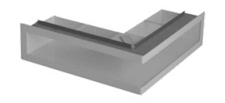 Ventilační otvory s montážním rámem – rohové 300 x 500 x 70 mm bílá