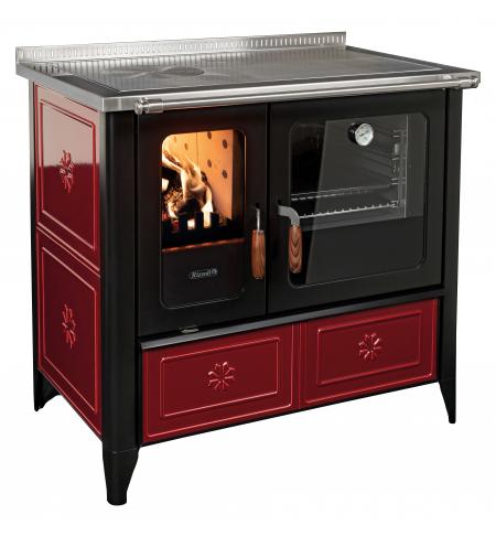 Sporák na dřevo Rizzoli N 94 Country bordó