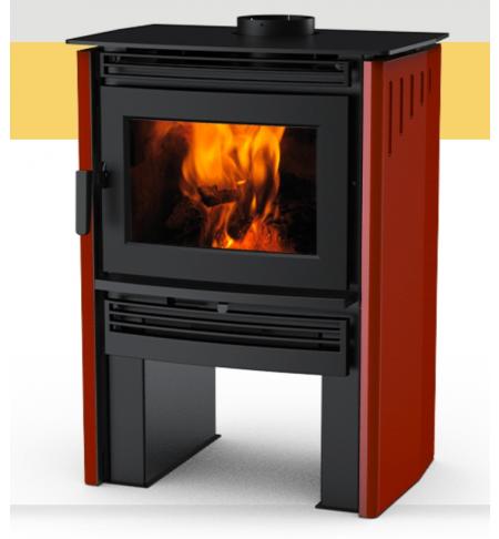 Kanadská kamna Pacific Energy NEO 1.6 červená, smaltované plechy