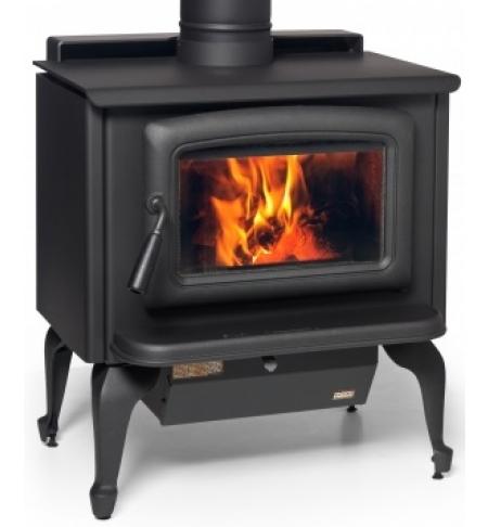 Kanadská kamna Pacific Energy SUMMIT na nožičkách, černé dveře