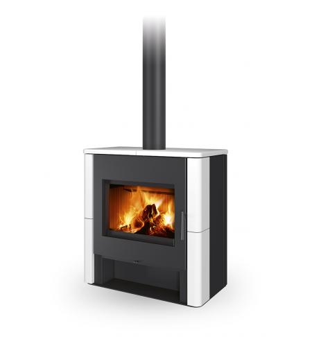 Romotop TELDE Keramika hladká kamna s teplovodním výměníkem a dvojitým prosklením