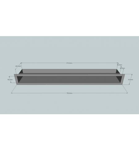 Krbová mřížka otevřená 70x9 antracit HLOUBKA 10 CM
