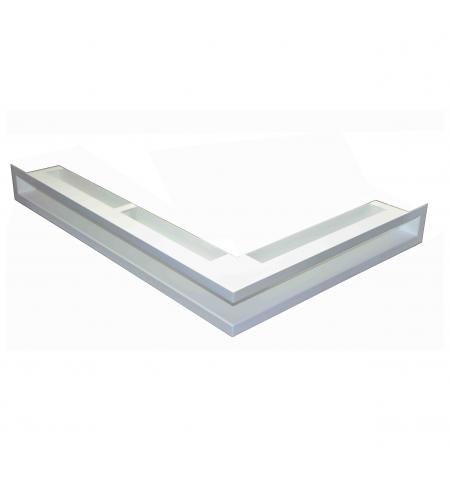 KRBOVÁ MŘÍŽKA OTEVŘENÁ ROHOVÁ 70X50X9 BÍLÁ