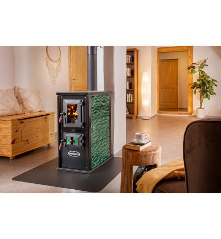 Kamna na vaření a vytápění KVS Moravia SIMON 9190 zelená