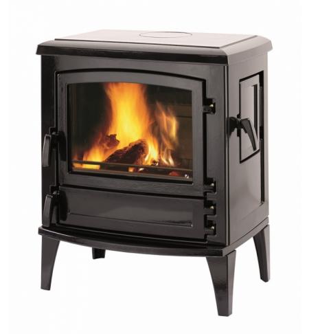 Krbová kamna Leda Aruba černý lesklý smalt