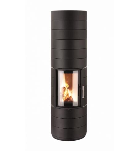 Leda Colona černý lak, kulatá dvířka, horní odkouření