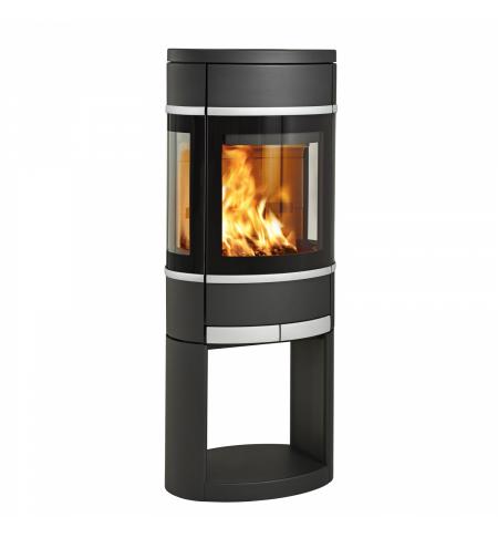 Scan 68-12 černý lak s bočním prosklením,hliníkové lišty