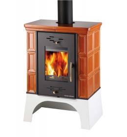 Kachlová kamna HAAS SOHN Eboli černá, kachle karamel