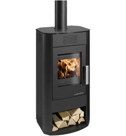 Krbová kamna Haas+Sohn SALERNO II černá,skleněné víko