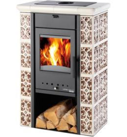 Haas+Sohn kachlová kamna ČIČMANY slonová kost/hnědá