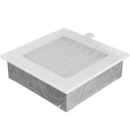 KRATKI mřížka 17x17 cm bílá se žaluzií