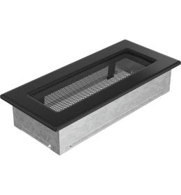 KRATKI Krbová mřížka bez žaluzie 11 x 24 cm - černá