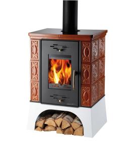 Kachlová kamna HAAS+SOHN Empoli černá, karamel kachle