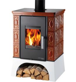 HAAS+SOHN EMPOLI AL II s výměníkem, černá, kachle karamel, vychlazovací smyčka