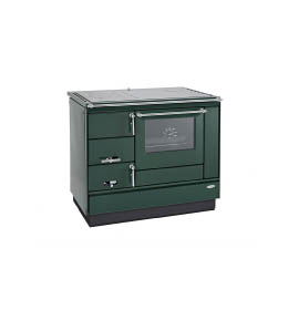 KVS Moravia VSP-9100.7382 zelený pravý, chromované doplňky, smaltovaný zelený rám plotny, ocelová broušená plotna