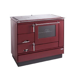 KVS Moravia VSP-9100.4382 bordó pravý, chromované doplňky, smaltovaný bordo rám plotny, ocelová broušená plotna