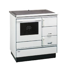 KVS Moravia VSP 9103.1102-OP bílý pravý, plastové doplňky, smaltovaný černý rám plotny, ocelová plotna dělená stříkaná