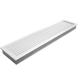 KRATKI Krbová mřížka Fresh s pevnou neprůhlednou žaluzií 17 x 70 cm