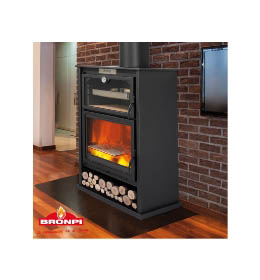 Krbová kamna s troubou Bronpi SUIZA černá