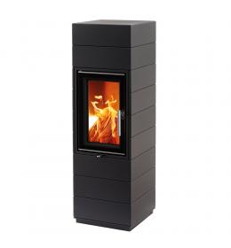 Litinová krbová kamna Leda Corna černý lak, zadní odkouření