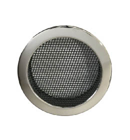 Krbová mřížka kulatá 160mm chrom