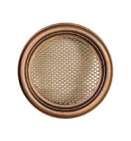 Krbová mřížka kulatá 160mm měděná patina
