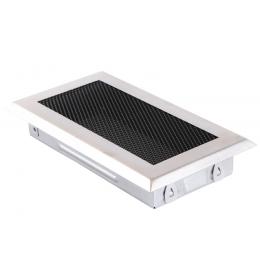 Krbová mřížka 10x20cm broušený chrom