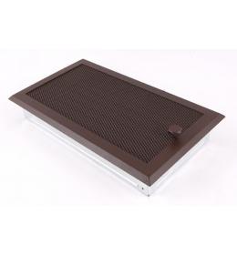 Krbová mřížka 16x32cm s žaluzií hnědý brokát