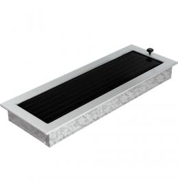 KRATKI mřížka 17x49 cm broušený nerez s žaluzií