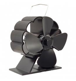 Ventilátor na kamna FLAMINGO čtyřlopatkový MINI, černý