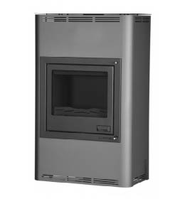 Krbová kamna HS Flamingo AQUAFLAM 25 s výměníkem - šedá, manuální regulace