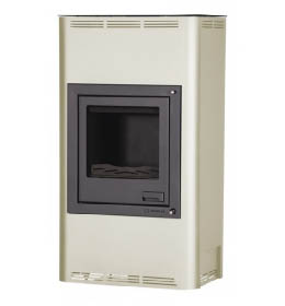 Krbová kamna HS Flamingo AQUAFLAM 17 s výměníkem - krémová, základní regulace