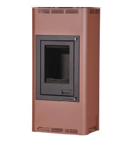 Krbová kamna HS Flamingo AQUAFLAM 12 s výměníkem - hnědá - sametová, automatická regulace