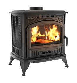 Litinová krbová kamna KRATKI Koza K6 černá