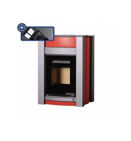 Krbová kamna HS Flamingo AQUAFLAM VARIO KALMAR 11/5kW červená, elektronická regulace