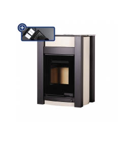 Krbová kamna HS Flamingo AQUAFLAM VARIO KALMAR 11/5kW krémová, elektronická regulace