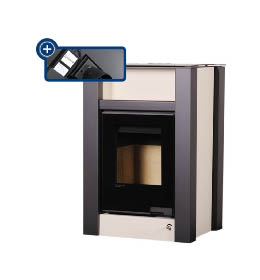 Krbová kamna HS Flamingo AQUAFLAM VARIO LEND 11/5kW krémová, elektronická regulace