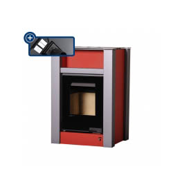 Krbová kamna HS Flamingo AQUAFLAM VARIO LEND 11/7kW červená, elektronická regulace