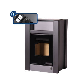Krbová kamna HS Flamingo AQUAFLAM VARIO LEND 11/7kW šedá, elektronická regulace